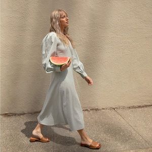 🤍 Oak and Fort Gingham Wrap Dress